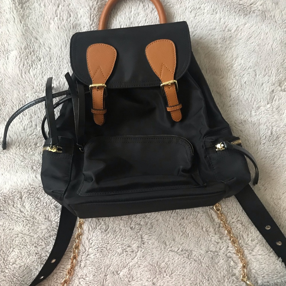Small/medium black nylon backpack